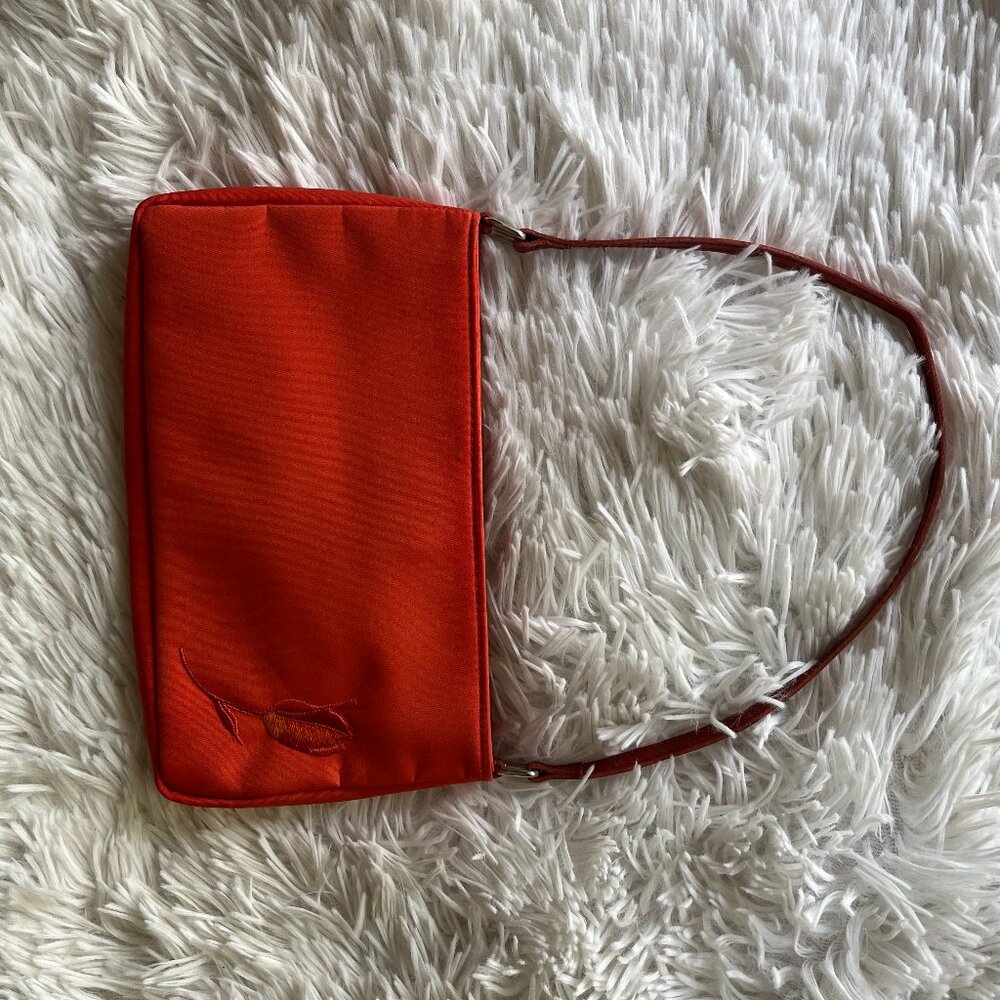 Vintage Cerruti Orange Clutch Shoulder Bag – Y2K Mini Baguette Purse